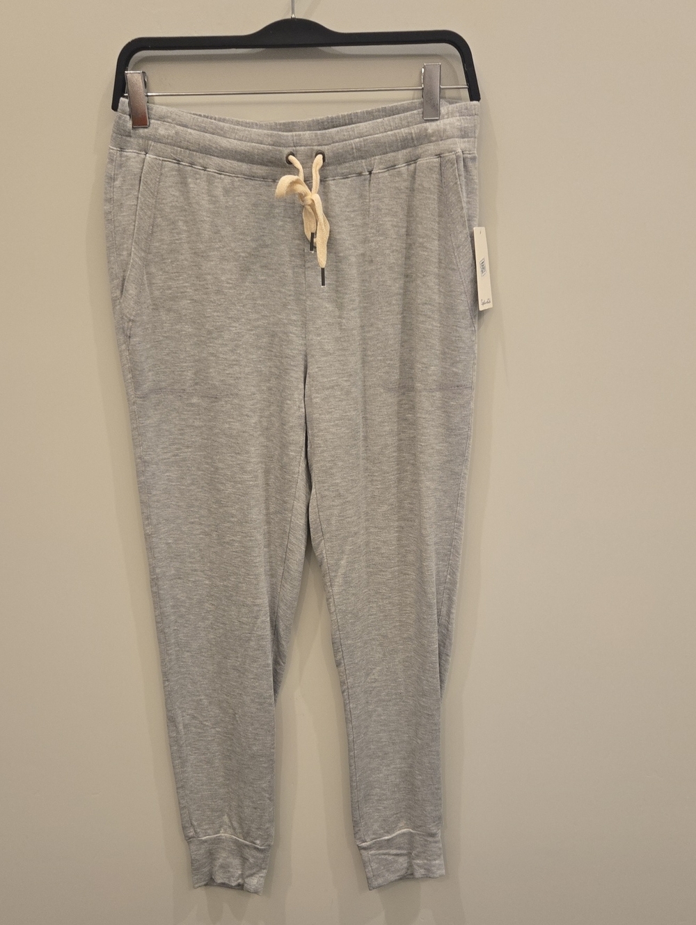 NWT Women's Light Heather Gray Lightweight Joggers with Drawstring. Size Small.